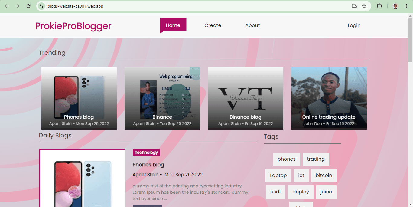 Blogs Web Application
