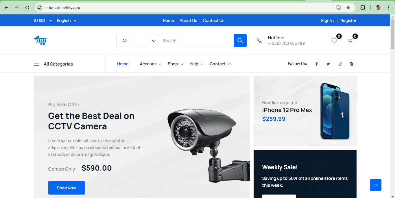 E-commerce site